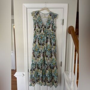 The Peregrine Midi Dress in Chartreuse